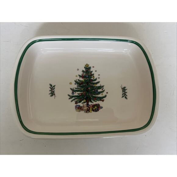 Nikko Other - NIKKO 12” Christmas Lasagna Pan Cake Pan Serving Dish Holiday Dinnerware